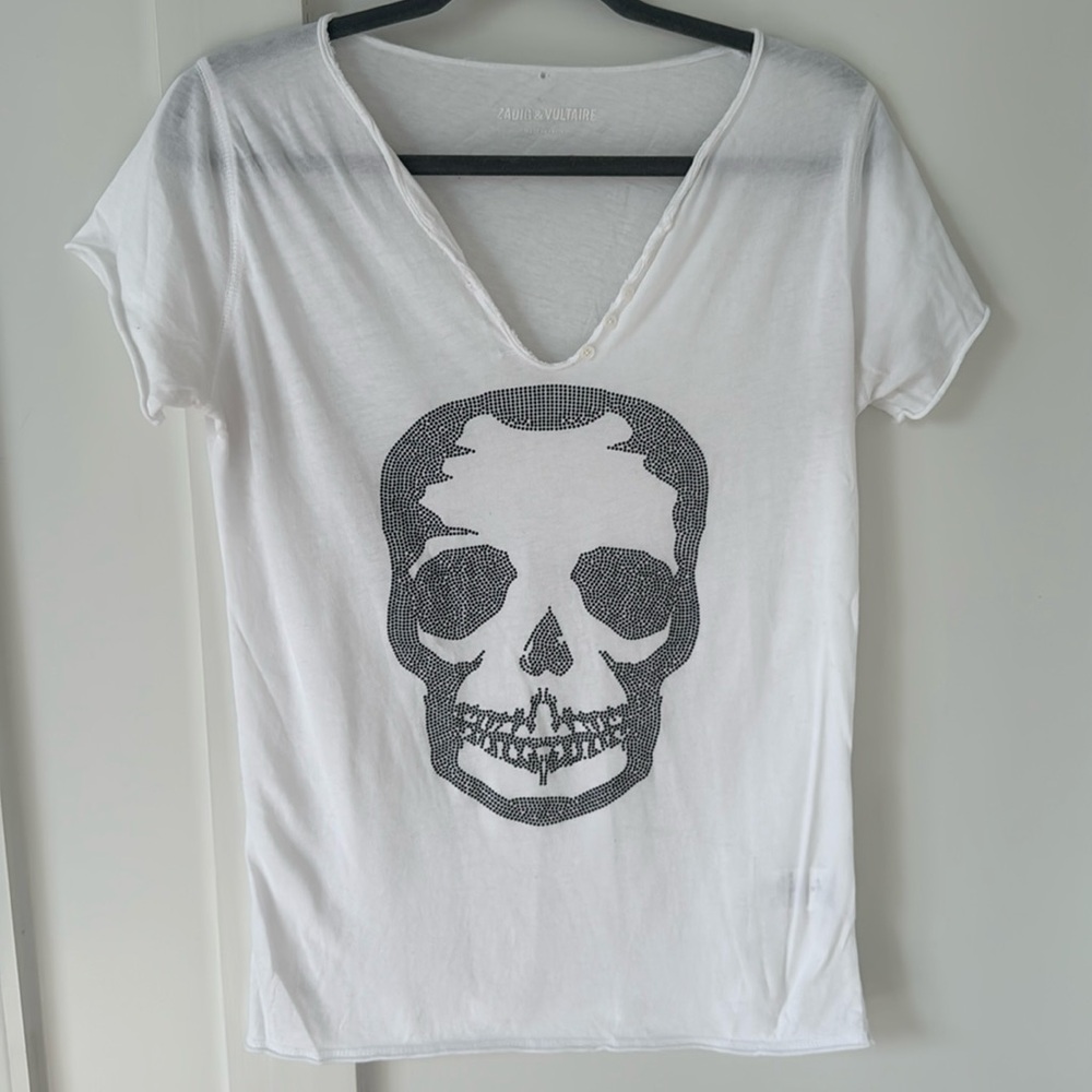 Zadig & Voltaire White Skull Tee